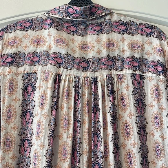 Jane + Delaney Button-Up Boho Blouse Top‎ XL - Picture 7 of 10